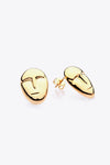 Figure Stud Earrings Gold One Size Earrings - Tophatter Daily Deals