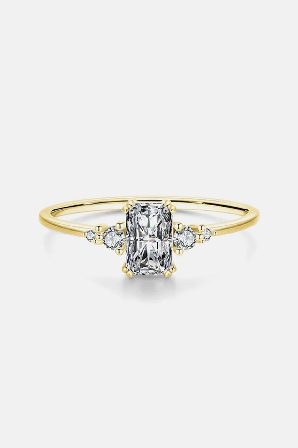 925 Sterling Silver Zircon Ring Gold Rings - Tophatter Daily Deals