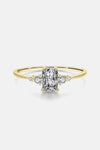 925 Sterling Silver Zircon Ring Gold Rings - Tophatter Daily Deals