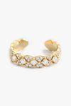 Inlaid Zircon 18K Gold-Plated Open Ring Rings - Tophatter Daily Deals