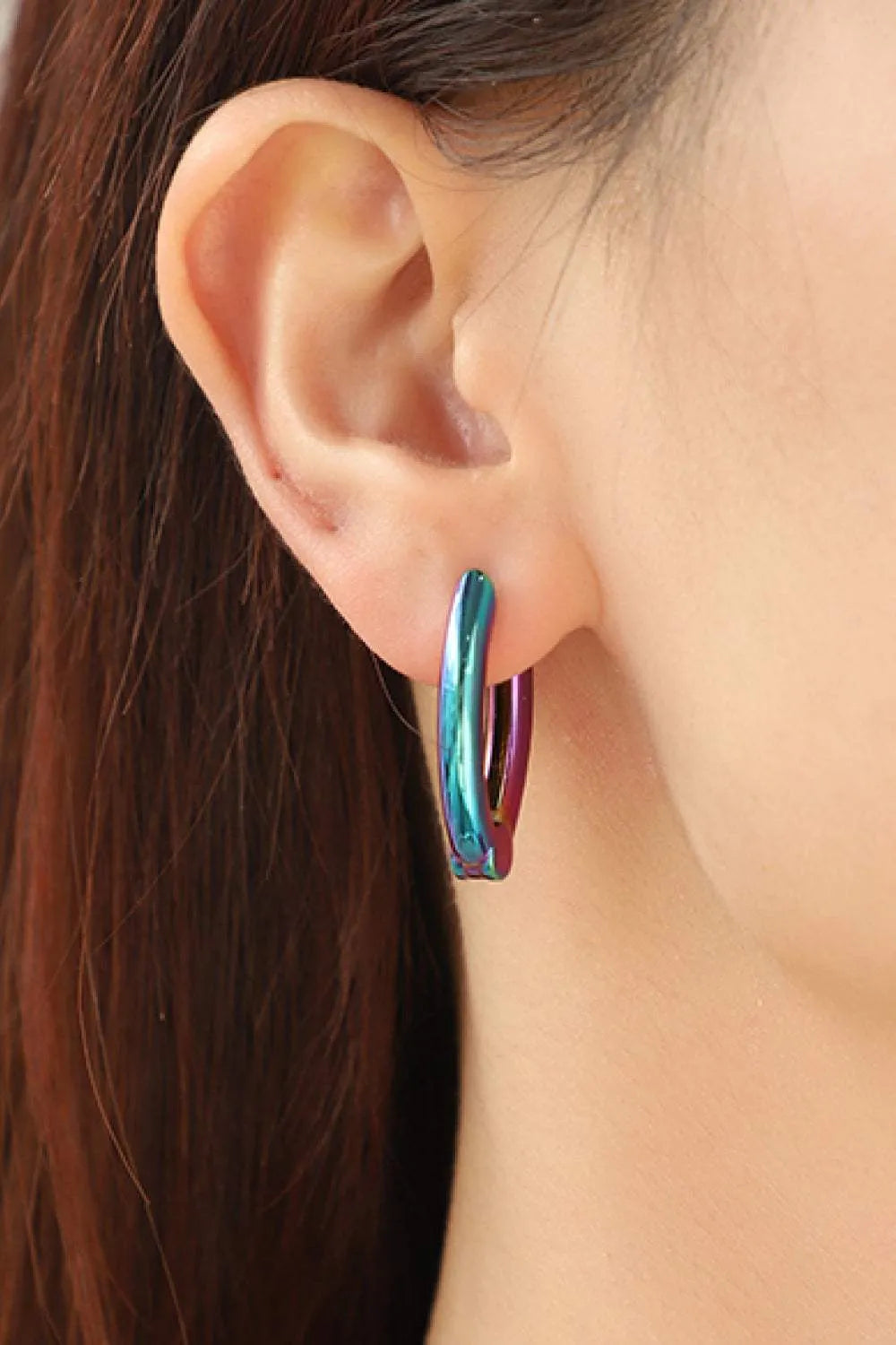 Bring It Home Multicolored Huggie Earrings Earrings - Tophatter Daily Deals