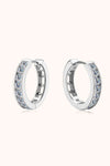 Moissanite 925 Sterling Silver Huggie Earrings Moissanite - Tophatter Daily Deals