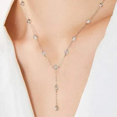 1.1 Carat Moissanite 925 Sterling Silver Necklace Moissanite - Tophatter Daily Deals