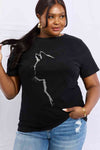 Simply Love Full Size Cat Graphic Cotton Tee Women's T-Shirts - Tophatter Daily Deals