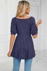 V-Neck Babydoll Top Women's T-Shirts - Tophatter Daily Deals
