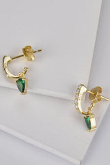 Opal 925 Sterling Silver Drop Earrings Earrings - Tophatter Daily Deals