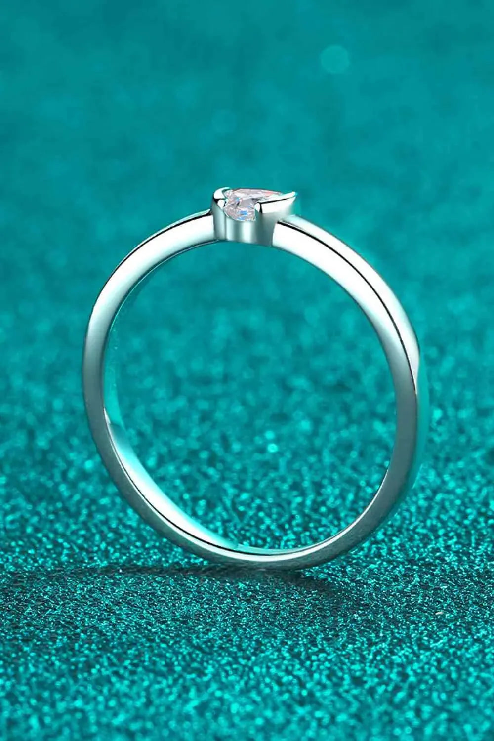 Heart-Shaped Moissanite Solitaire Ring Moissanite - Tophatter Daily Deals