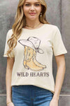 Simply Love Full Size WILD HEARTS Graphic Cotton Tee - Tophatter Daily Deals