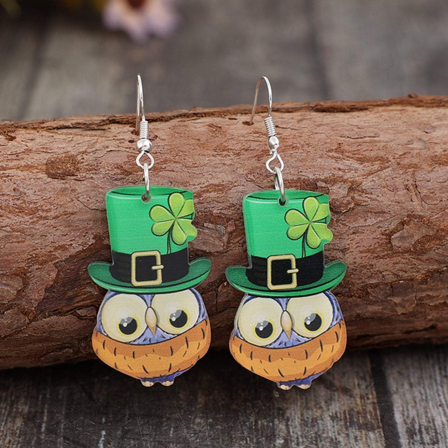 Owl Acrylic Dangle Earrings Earrings - Tophatter Daily Deals