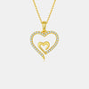 Moissanite 925 Sterling Silver Heart Pendant Necklace Moissanite - Tophatter Daily Deals