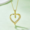 Moissanite 925 Sterling Silver Heart Shape Necklace Gold One Size Moissanite - Tophatter Daily Deals