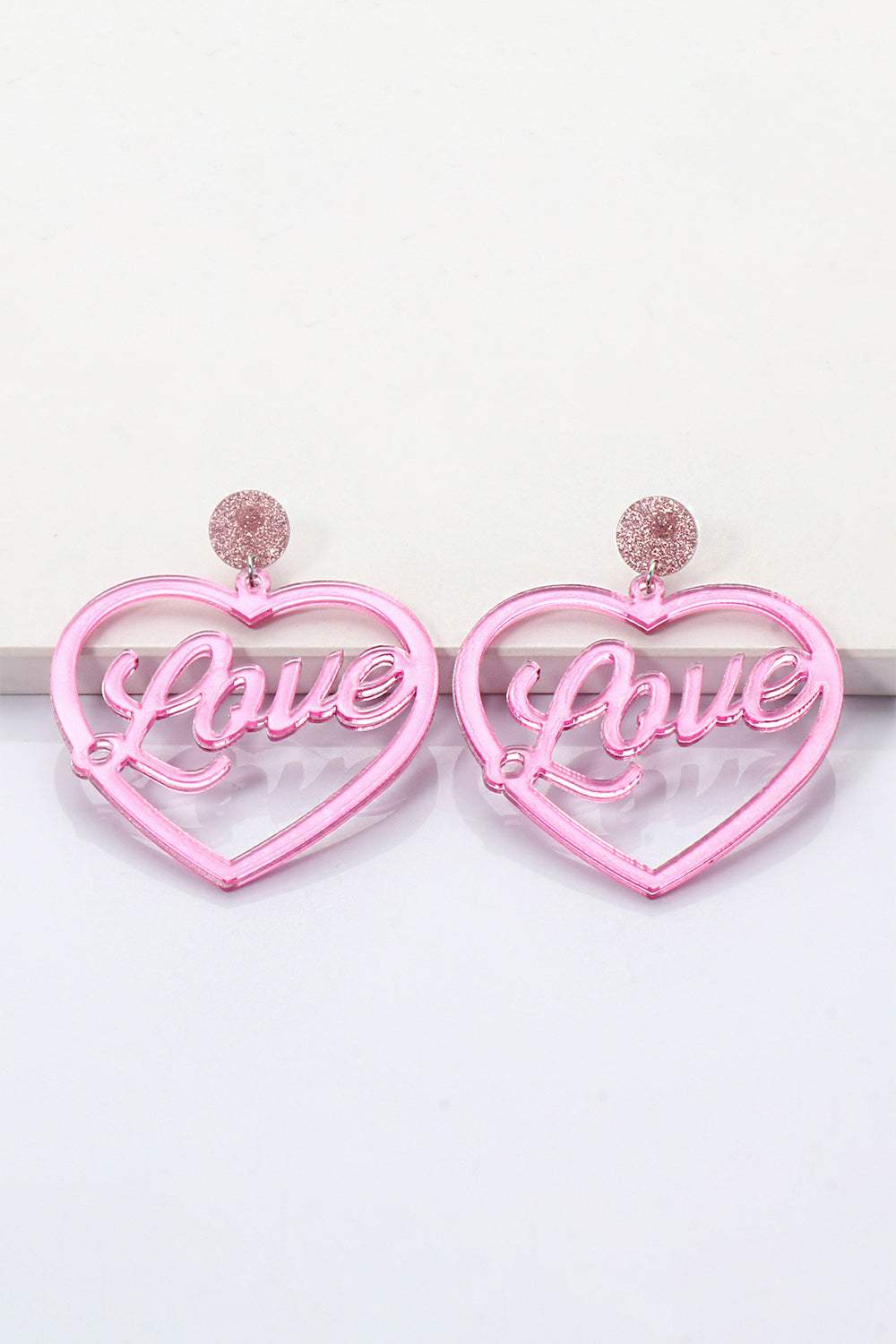 Heart Shape Acrylic Dangle Earrings Earrings - Tophatter Daily Deals