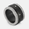 Inlaid Rhinestone Stainless Steel Ring Rings - Tophatter Daily Deals