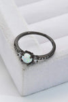 925 Sterling Silver Round Opal Ring Opal - Tophatter Daily Deals