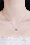 1 Carat Moissanite Round Pendant Chain Necklace Moissanite - Tophatter Daily Deals