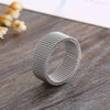 Weave Stainless Steel Ring Silver Rings - Tophatter Daily Deals