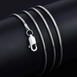 19.7" Snake Chain 925 Sterling Silver Necklace Silver One Size Necklaces - Tophatter Daily Deals