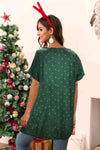 Christmas Round Neck Short Sleeve T-Shirt Women's T-Shirts - Tophatter Daily Deals