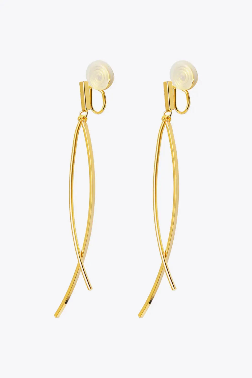 18K Gold Plated Clip-On Earrings Gold One Size Earrings - Tophatter Daily Deals