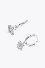 925 Sterling Silver Zircon Planet Drop Earrings Earrings - Tophatter Daily Deals