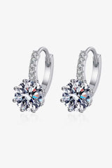 4 Carat Moissanite 925 Sterling Silver Earrings Moissanite - Tophatter Daily Deals