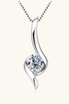 1 Carat Moissanite 925 Sterling Silver Necklace Silver One Size Moissanite - Tophatter Daily Deals