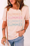 SUMMER Cuffed Round Neck Tee Women's T-Shirts - Tophatter Daily Deals