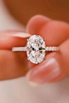 Platinum-Plated Side Stone 2 Carat Moissanite Ring Moissanite - Tophatter Daily Deals