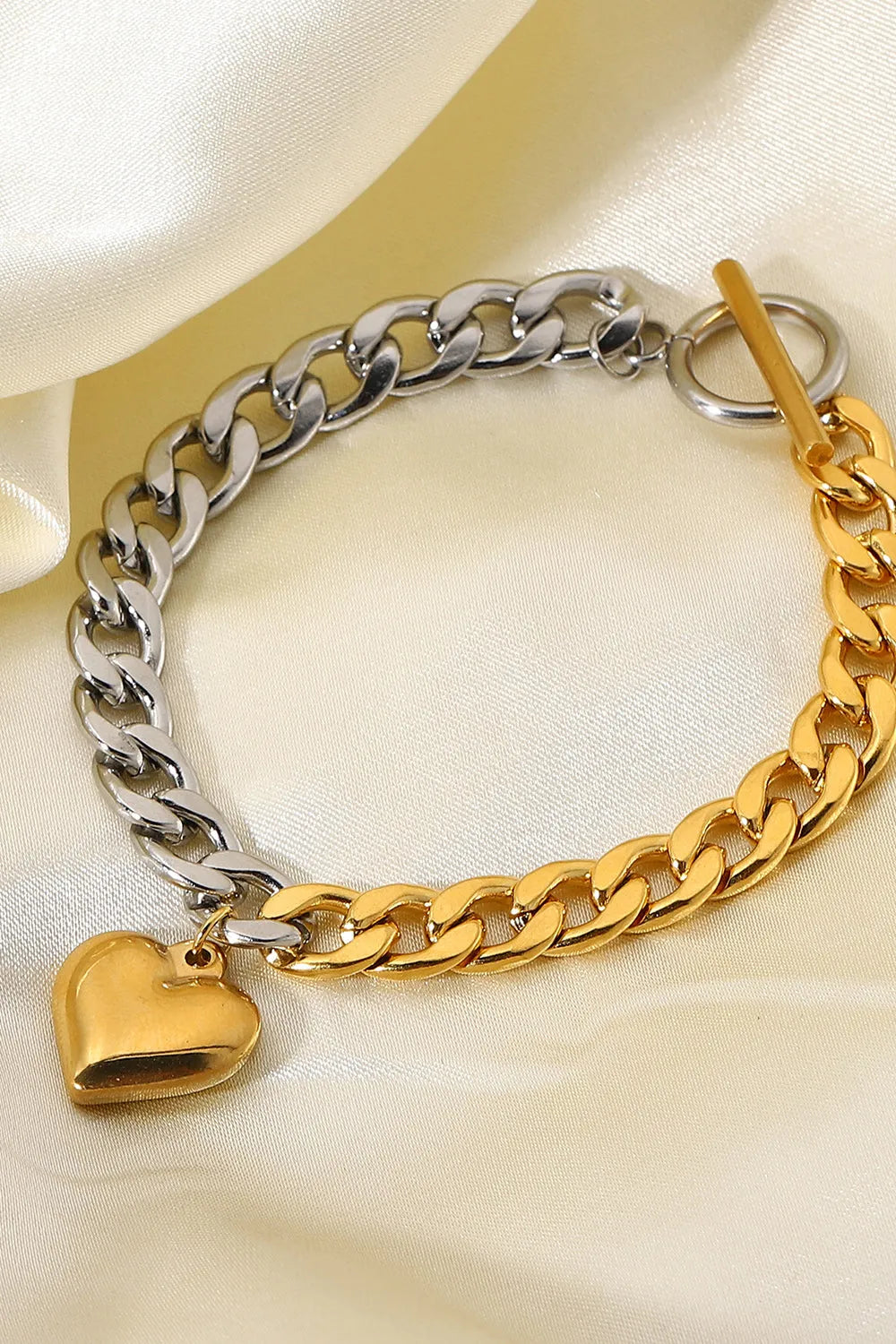 Chain Heart Charm Bracelet Bracelets - Tophatter Daily Deals