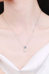 925 Sterling Silver Freshwater Pearl Moissanite Necklace Moissanite - Tophatter Daily Deals