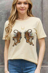 Simply Love Full Size Tiger Graphic Cotton Tee Women's T-Shirts - Tophatter Daily Deals