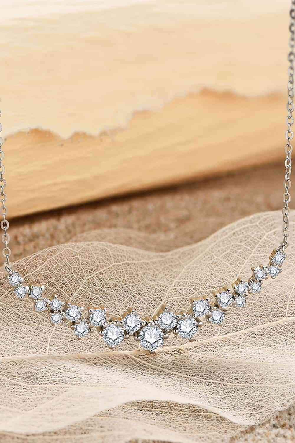 1.64 Carat Moissanite 925 Sterling Silver Necklace Moissanite - Tophatter Daily Deals