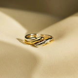 925 Sterling Silver Twisted Open Ring Rings - Tophatter Daily Deals