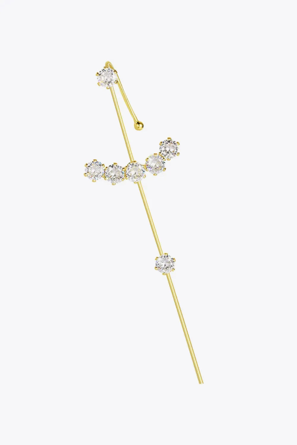 18K Gold-Plated Zircon Crawler Earrings Earrings - Tophatter Daily Deals