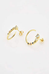 18K Gold-Plated 925 Sterling Silver C-Hoop Earrings Earrings - Tophatter Daily Deals