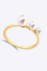 Pearl 925 Sterling Silver Ring Rings - Tophatter Daily Deals