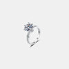 3 Carat Moissanite 925 Sterling Silver Ring Silver Moissanite - Tophatter Daily Deals