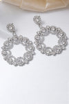 Alloy Rhinestone Round Drop Earrings Earrings - Tophatter Daily Deals