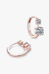 1.3 Carat Moissanite 925 Sterling Silver Earrings Rose Gold One Size Moissanite - Tophatter Daily Deals