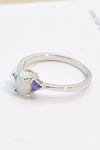 Contrast 925 Sterling Silver Opal Ring - Tophatter Deals