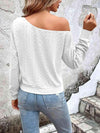 Eyelet Dropped Shoulder Blouse Blouses - Tophatter Daily Deals