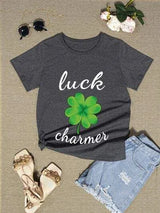 LUCK CHARMER Round Neck T-Shirt Women's T-Shirts - Tophatter Daily Deals