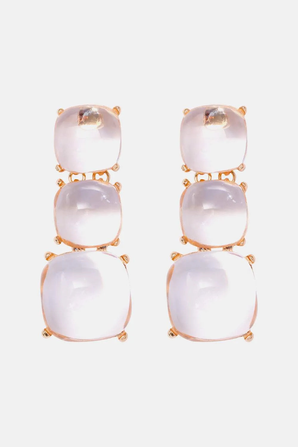 Resin Dangle Earrings Transparent One Size Earrings - Tophatter Daily Deals
