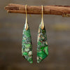 Gold-Plated Copper Dangle Earrings Green Gold One Size Earrings - Tophatter Daily Deals