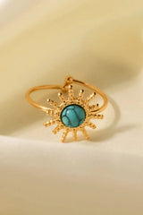 Natural Stone Sun Shape Open Ring Rings - Tophatter Daily Deals
