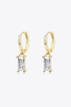 Retro 925 Sterling Silver Cubic Zirconia Drop Earrings Earrings - Tophatter Daily Deals