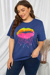 Plus Size Lip Graphic Tee Shirt Women's T-Shirts - Tophatter Daily Deals