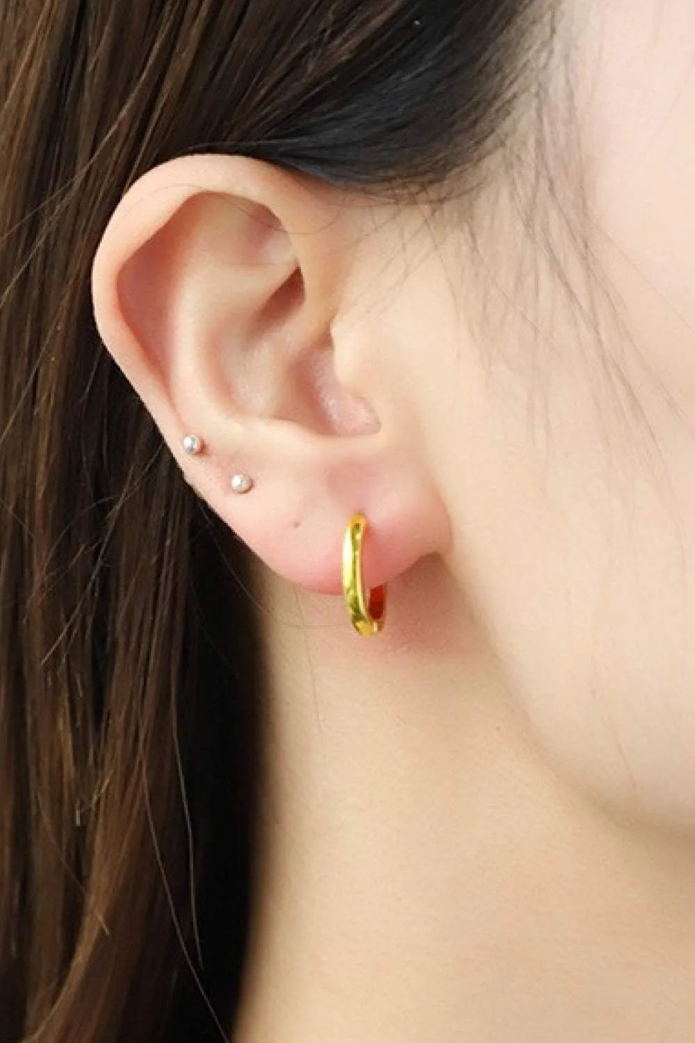 Copper Huggie Earrings Straw One Size Earrings - Tophatter Daily Deals