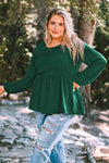 Plus Size Smocked Balloon Sleeve Babydoll Top Blouses - Tophatter Daily Deals