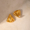 Stainless Steel Seashell Shape Earrings Earrings - Tophatter Daily Deals